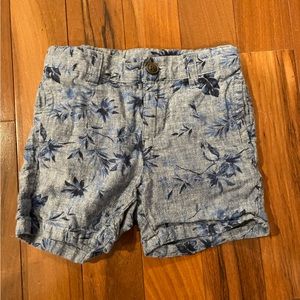 Boys jungle blue gray shorts linen cotton cruise shorts